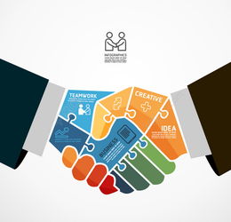 商務(wù)團(tuán)隊(duì)合作信息圖矢量素材 高效溝通與協(xié)作的視覺(jué)工具